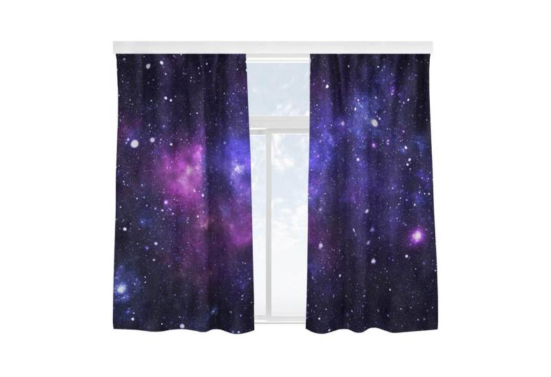 Bilderdepot24 Vorhang Gardine Abstrakt Himmel Modern Galaxie Türvorhang Raumteiler, Multifunktionsband (2 St), blickdicht, Samt, Schiebegardinen Jugendzimmer Jungenzimmer Kinderzimmer Schiebevorhang von Bilderdepot24