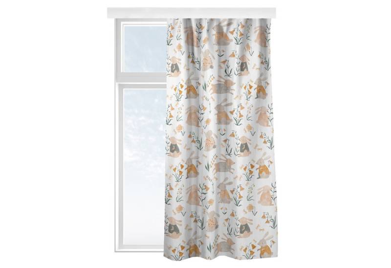 Bilderdepot24 Vorhang Gardine Natur Tropisch Frühlingshasen Türvorhang Raumteiler, Multifunktionsband (1 St), blickdicht, Samt, Schiebegardinen Babyzimmer Jungenzimmer Kinderzimmer Schiebevorhang von Bilderdepot24