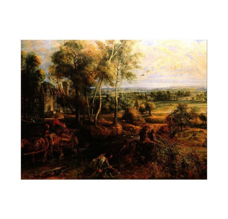 Bilderdepot24 Wandbild, Landschaft mit Ansicht von Schloss Steen von Bilderdepot24