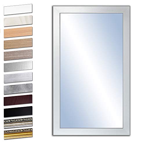 Bilderdepot24 Wandspiegel Spiegel Badspiegel Holzrahmen komplett mit Echtglas - Aluminium - ca. 100x50 cm von Bilderdepot24