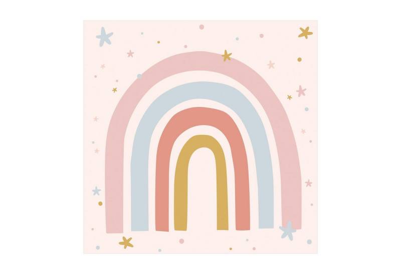 Bilderdepot24 Teppich Vinyl Kinderzimmer Mädchen Jungen Regenbogen, quadratisch - pastell glatt, nass wischbar (Saft, Tierhaare) - Saugroboter & Bodenheizung geeignet von Bilderdepot24