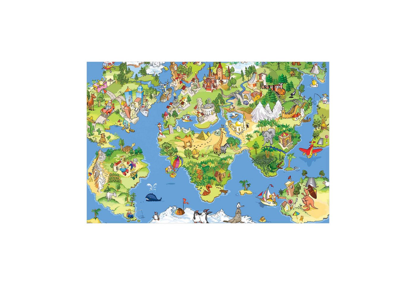 Bilderdepot24 Teppich Vinyl Kinderzimmer Mädchen Jungen Weltkarte, rechteckig - blau glatt, nass wischbar (Saft, Tierhaare) - Saugroboter & Bodenheizung geeignet Bilderdepot24 Teppich Vinyl Kinderzimmer Mädchen Jungen Weltkarte, rechteckig - blau glatt, nass wischbar (Saft, Tierhaare) - Saugroboter & Bodenheizung geeignet von Bilderdepot24