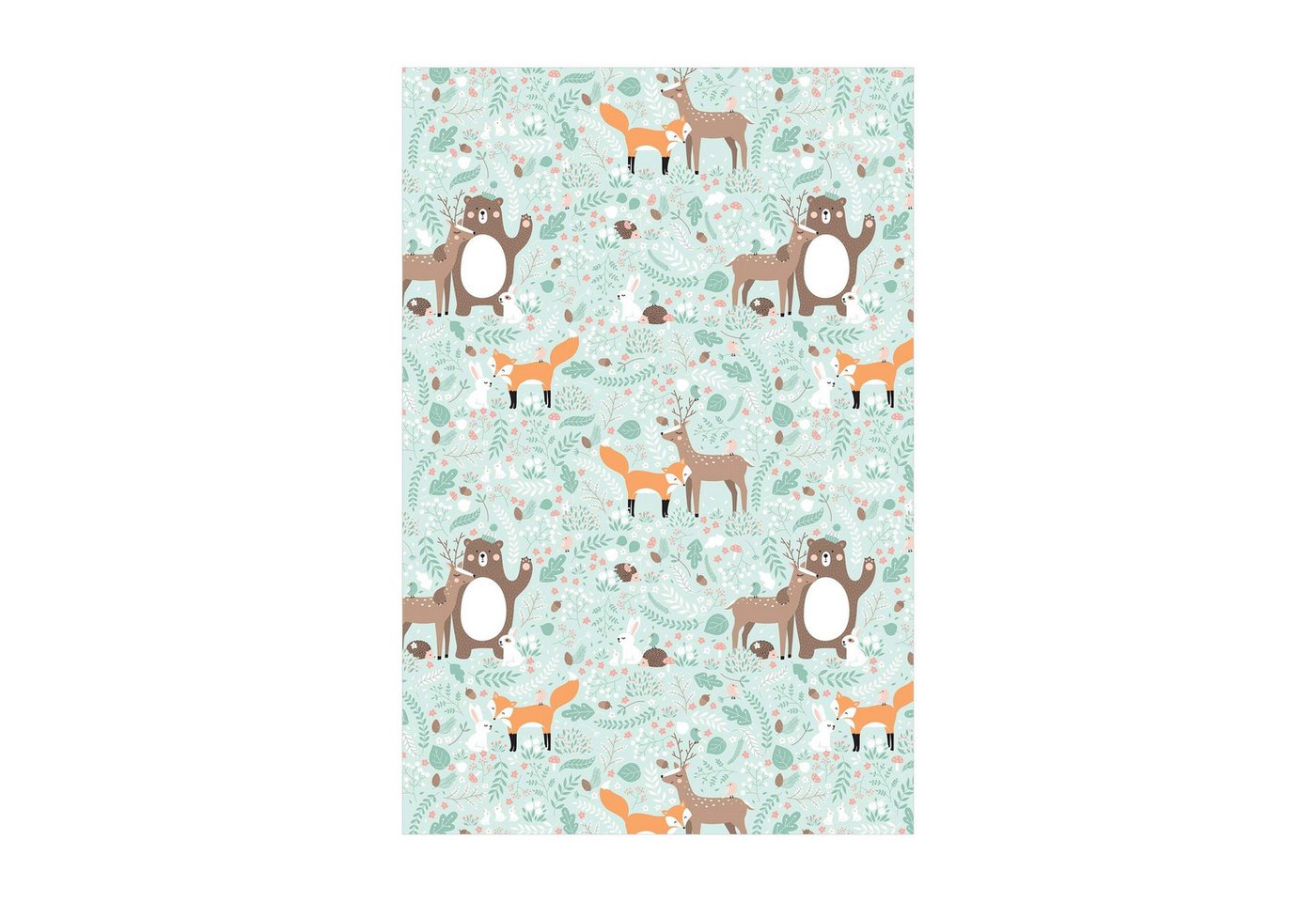 Bilderdepot24 Teppich Vinyl Kinderzimmer Tiere Waldtiere Mädchen Jungen, rechteckig - grün glatt, nass wischbar (Saft, Tierhaare) - Saugroboter & Bodenheizung geeignet Bilderdepot24 Teppich Vinyl Kinderzimmer Tiere Waldtiere Mädchen Jungen, rechteckig - grün glatt, nass wischbar (Saft, Tierhaare) - Saugroboter & Bodenheizung geeignet von Bilderdepot24