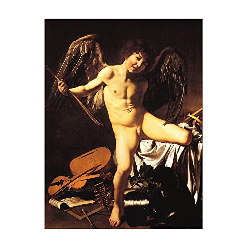 Kunstdruck Poster - Caravaggio Amor als Sieger 40x60 cm ca. A2 - Alte Meister Bild ohne Rahmen von Bilderdepot24