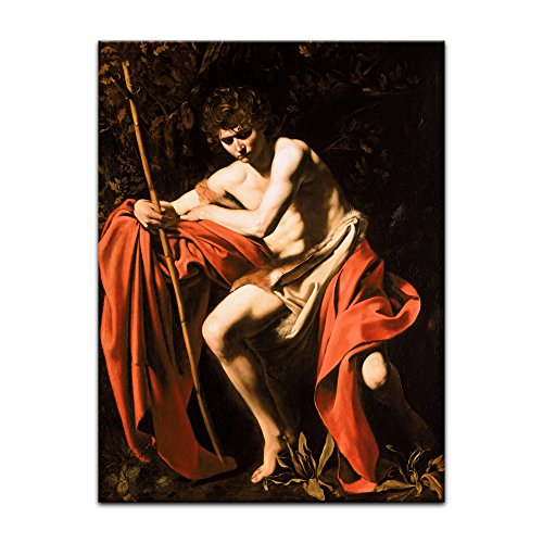 Kunstdruck Poster - Caravaggio Johannes der Täufer 40x60 cm ca. A2 - Alte Meister Bild ohne Rahmen von Bilderdepot24