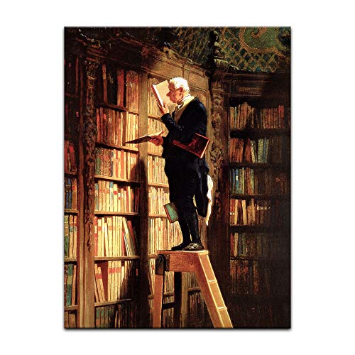 Kunstdruck Poster - Carl Spitzweg Der Bücherwurm 20x30 cm ca. A4 - Alte Meister Bild ohne Rahmen von Bilderdepot24