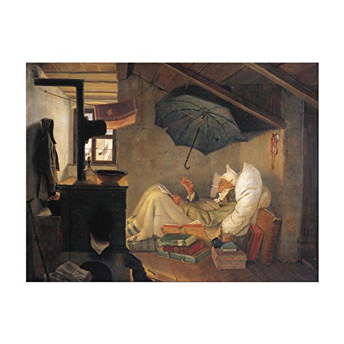 Kunstdruck Poster - Carl Spitzweg Der arme Poet 30x20 cm ca. A4 - Alte Meister Bild ohne Rahmen von Bilderdepot24