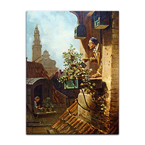 Kunstdruck Poster - Carl Spitzweg Im Dachstübchen 30x40 cm ca. A3 - Alte Meister Bild ohne Rahmen von Bilderdepot24