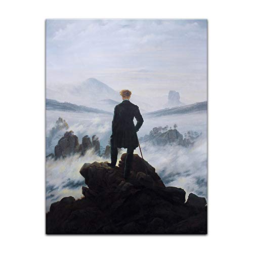 Kunstdruck Poster - Caspar David Friedrich Der Wanderer über dem Nebelmeer 30x40 cm ca. A3 - Alte Meister Bild ohne Rahmen von Bilderdepot24