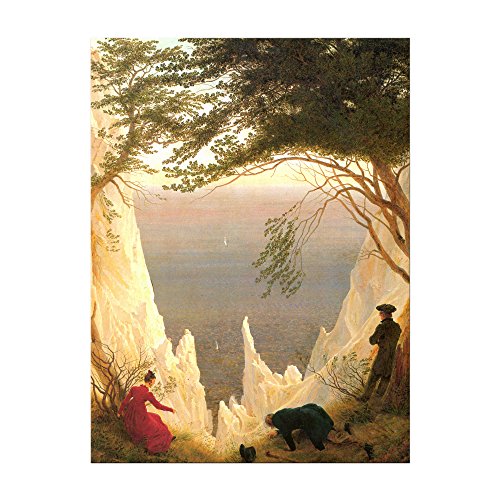 Kunstdruck Poster - Caspar David Friedrich Kreidefelsen auf Rügen 20x30 cm ca. A4 - Alte Meister Bild ohne Rahmen von Bilderdepot24