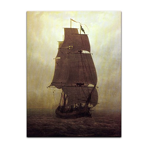 Kunstdruck Poster - Caspar David Friedrich Segelschiff 20x30 cm ca. A4 - Alte Meister Bild ohne Rahmen von Bilderdepot24