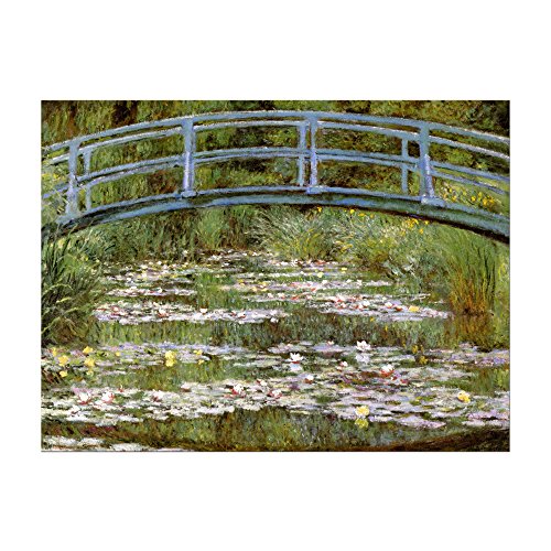 Kunstdruck Poster - Claude Monet Die japanische Brücke 60x40 cm ca. A2 - Alte Meister Bild ohne Rahmen von Bilderdepot24