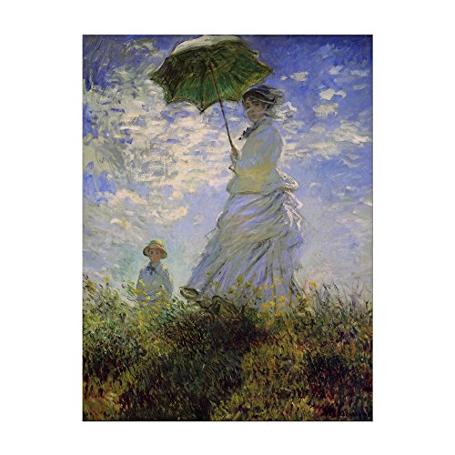 Kunstdruck Poster - Claude Monet Frau mit Sonnenschirm 20x30 cm ca. A4 - Alte Meister Bild ohne Rahmen von Bilderdepot24