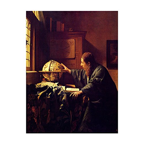 Kunstdruck Poster - Jan Vermeer Der Astronom 60x80 cm ca. A1 - Alte Meister Bild ohne Rahmen von Bilderdepot24