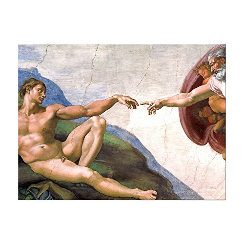 Kunstdruck Poster - Michelangelo Die Erschaffung Adams 40x30 cm ca. A3 - Alte Meister Bild ohne Rahmen Kunstdruck Poster - Michelangelo Die Erschaffung Adams 40x30 cm ca. A3 - Alte Meister Bild ohne Rahmen von Bilderdepot24