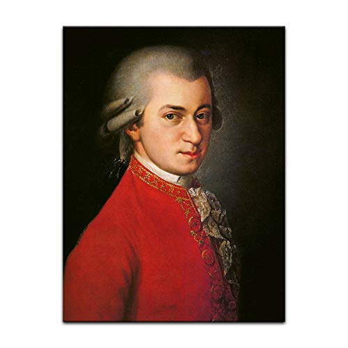 Kunstdruck Poster - Wolfgang Amadeus Mozart Portrait 30x40 cm ca. A3 - Berühmtheiten & Zeitgeschichte Bild ohne Rahmen von Bilderdepot24
