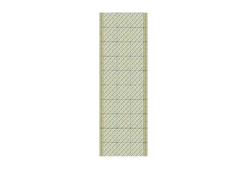 Bilderdepot24 Teppich Teppich Vinyl Flur Küche Fliesen funktional lang modern, Läufer - grün glatt, nass wischbar (Schmutz, Tierhaare) Saugroboter & Bodenheizung geeignet von Bilderdepot24