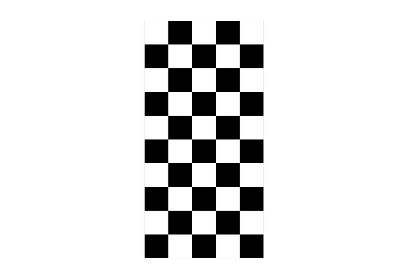Bilderdepot24 Teppich Teppich Vinyl Flur Küche Muster funktional lang modern, Läufer - schwarz weiß glatt, nass wischbar (Schmutz, Tierhaare) Saugroboter & Bodenheizung geeignet von Bilderdepot24