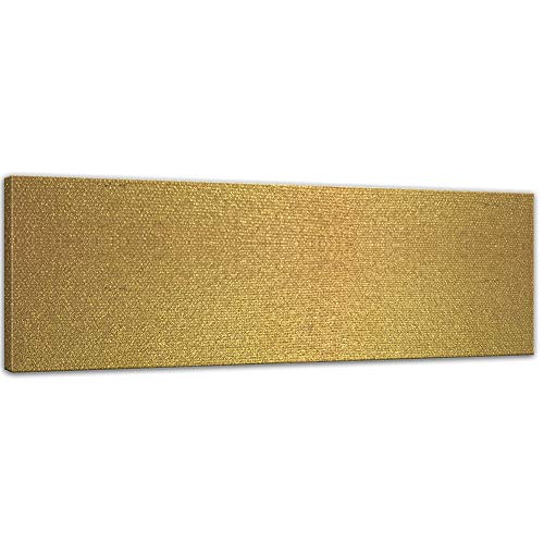 Leinwand in gold, bemalbare Premiumqualität, aufgespannt auf Galerie Keilrahmen - Echtholz - Panorama-Format - 150x50 cm - 310g/m² - fertig gerahmt, 7 Farben verfügbar von Bilderdepot24