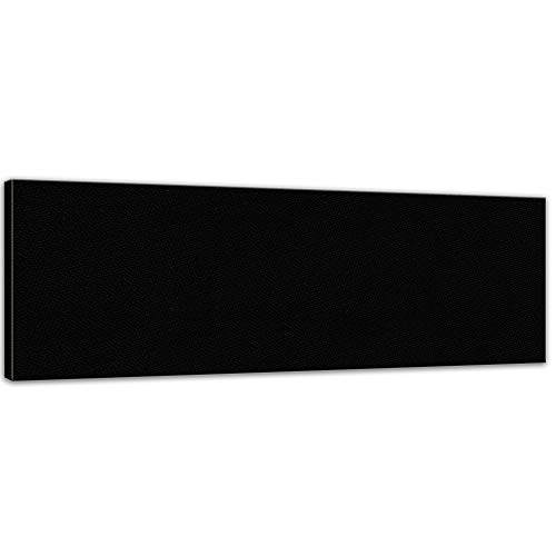 Leinwand in schwarz, bemalbare Premiumqualität, aufgespannt auf Galerie Keilrahmen - Echtholz - 50x150 cm - 330g/m² - fertig gerahmt, 6 Farben verfügbar von Bilderdepot24