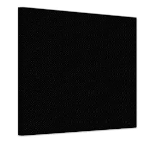 Leinwand in schwarz, bemalbare Premiumqualität, aufgespannt auf Galerie Keilrahmen - Echtholz - 60x60 cm - 330g/m² - fertig gerahmt, 6 Farben verfügbar von Bilderdepot24
