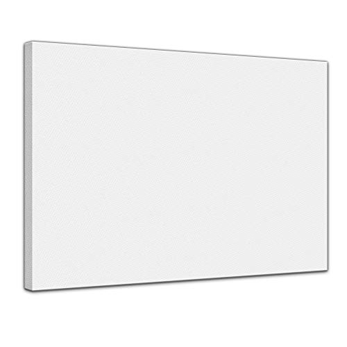 Leinwand in weiß, bemalbare Premiumqualität, aufgespannt auf Galerie Keilrahmen - Echtholz - 40x50 cm - 360g/m² - fertig gerahmt, 6 Farben verfügbar von Bilderdepot24