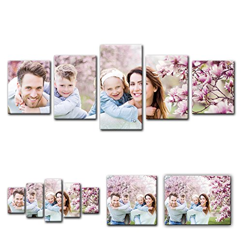 Leinwandbild - mit Ihrem Wunschmotiv - 200x80 cm 5 teilig - Mein Foto auf Leinwand - SOFORT VORSCHAU - Eigenes Bild - Dein Wunschmotiv aufgespannt auf Bilderrahmen Leinwandbild - mit Ihrem Wunschmotiv - 200x80 cm 5 teilig - Mein Foto auf Leinwand - SOFORT VORSCHAU - Eigenes Bild - Dein Wunschmotiv aufgespannt auf Bilderrahmen von Bilderdepot24