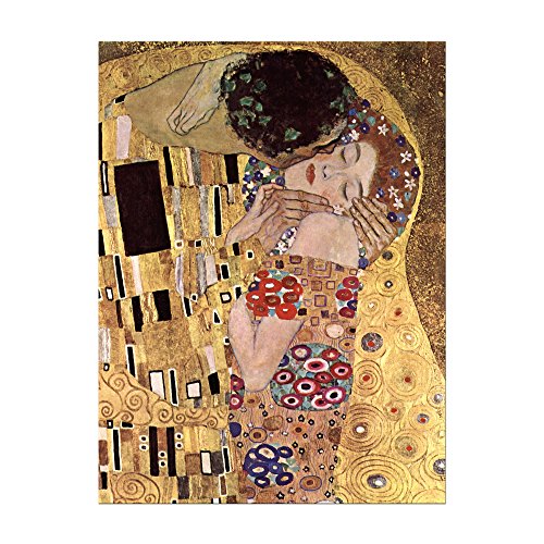 Kunstdruck Poster - Gustav Klimt Der Kuss 60x80 cm ca. A1 - Alte Meister Bild ohne Rahmen von Bilderdepot24