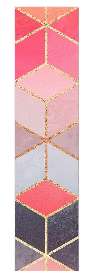 Bilderdepot24 Schiebegardine Flächenvorhang blickdicht Buntes Pastell Geometrie, (1 St), halbtransparent, Wohnzimmer große Flächengardine lichtdurchlässig als Klemm-System von Bilderdepot24