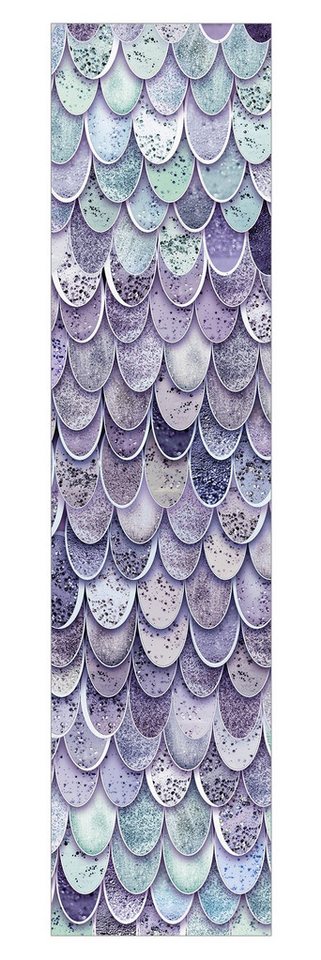 Bilderdepot24 Schiebegardine Flächenvorhang blickdicht Meerjungfrauen Magie Lila, (1 St), halbtransparent, Wohnzimmer große Flächengardine lichtdurchlässig als Klemm-System von Bilderdepot24