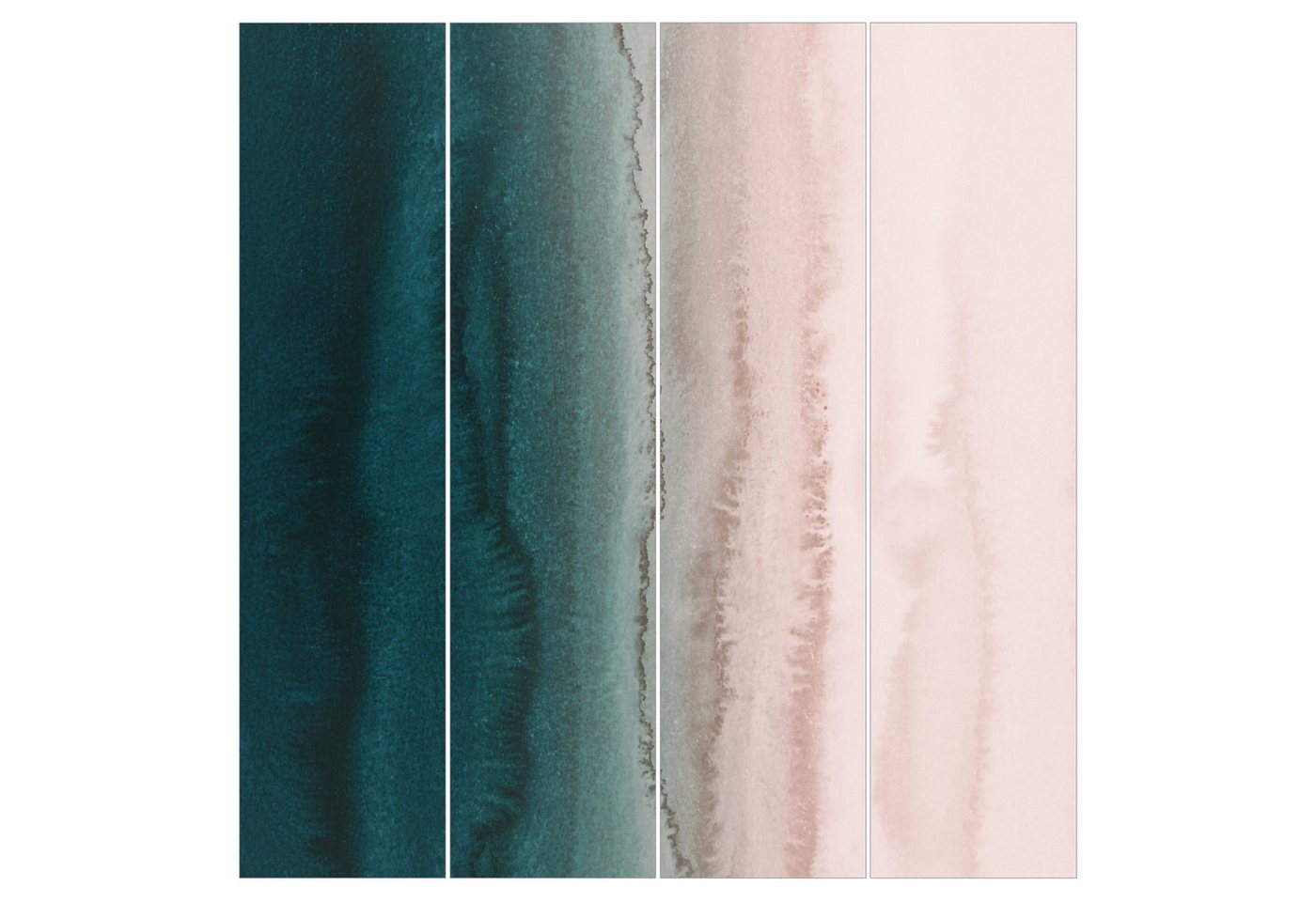 Bilderdepot24 Schiebegardine Flächenvorhang blickdicht Spiel Farben Meeresrauschen, (4 St), halbtransparent, Wohnzimmer große Flächengardine lichtdurchlässig als Klemm-System von Bilderdepot24