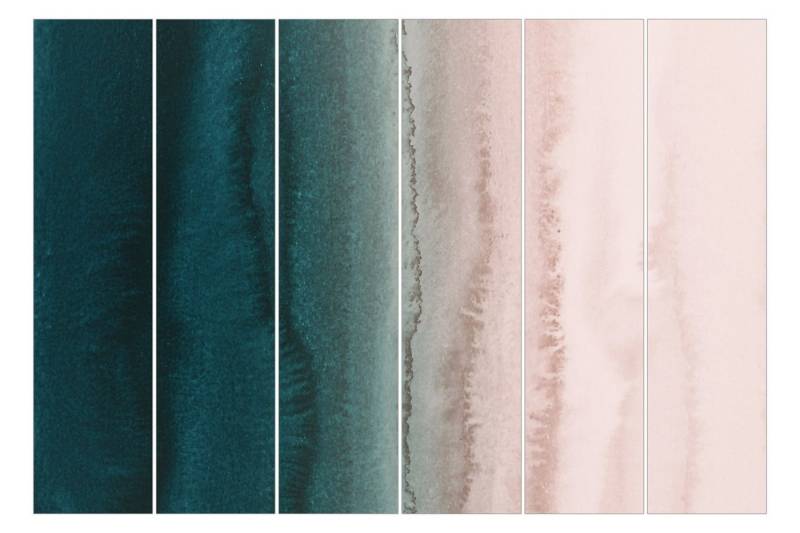 Bilderdepot24 Schiebegardine Flächenvorhang blickdicht Spiel Farben Meeresrauschen, (6 St), halbtransparent, Wohnzimmer große Flächengardine lichtdurchlässig für Klemm-System von Bilderdepot24