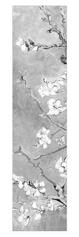 Bilderdepot24 Schiebegardine Flächenvorhang blickdicht van Gogh Mandelblüte, (1 St), halbtransparent, Wohnzimmer große Flächengardine lichtdurchlässig als Klemm-System von Bilderdepot24
