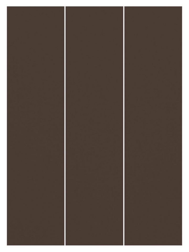 Bilderdepot24 Schiebegardine modern Flächenvorhang blickdicht Cacao, (3 St), halbtransparent, Wohnzimmer große Flächengardine lichtdurchlässig als Klemm-System von Bilderdepot24