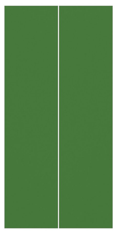Bilderdepot24 Schiebegardine modern Flächenvorhang blickdicht Colour Dark Green, (2 St), halbtransparent, Wohnzimmer große Flächengardine lichtdurchlässig als Klemm-System von Bilderdepot24