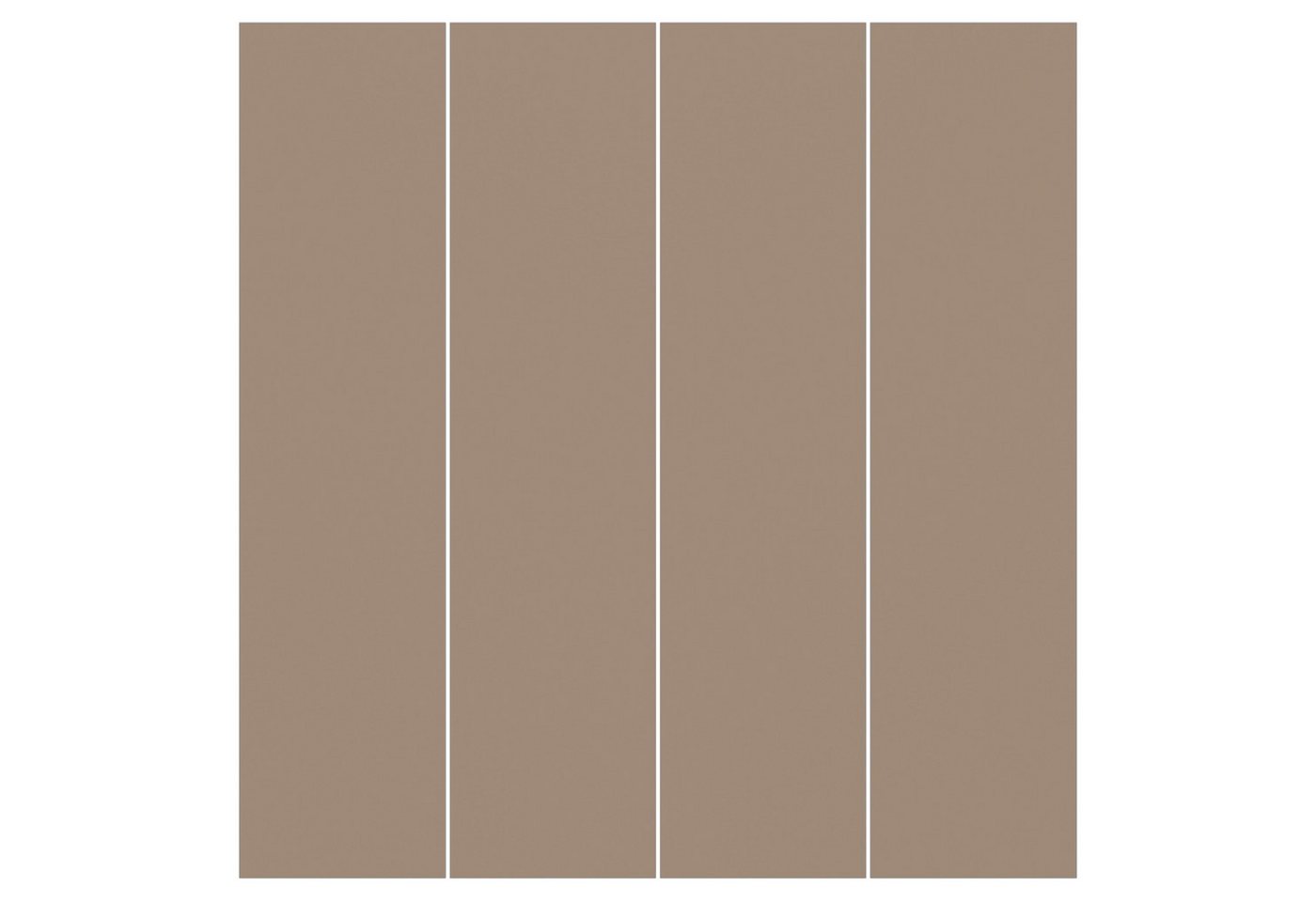 Bilderdepot24 Schiebegardine modern Flächenvorhang blickdicht Mocca, (4 St), halbtransparent, Wohnzimmer große Flächengardine lichtdurchlässig als Klemm-System von Bilderdepot24