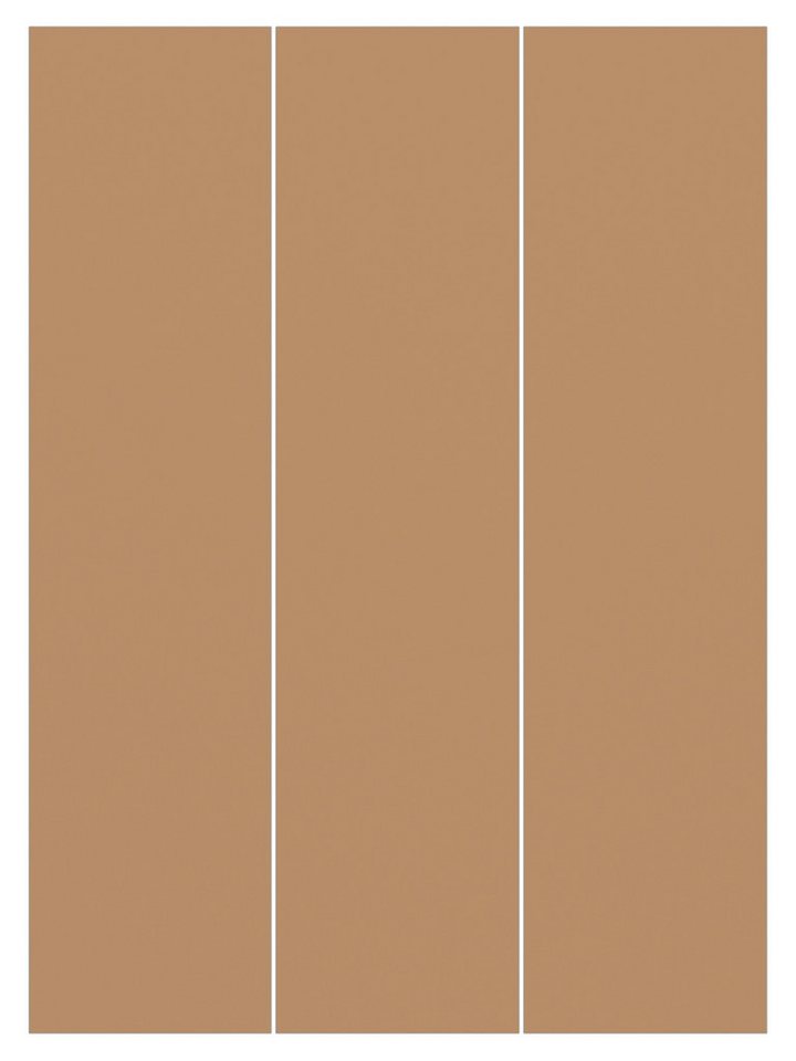 Bilderdepot24 Schiebegardine modern Flächenvorhang blickdicht Terracotta Taupe, (3 St), halbtransparent, Wohnzimmer große Flächengardine lichtdurchlässig als Klemm-System von Bilderdepot24