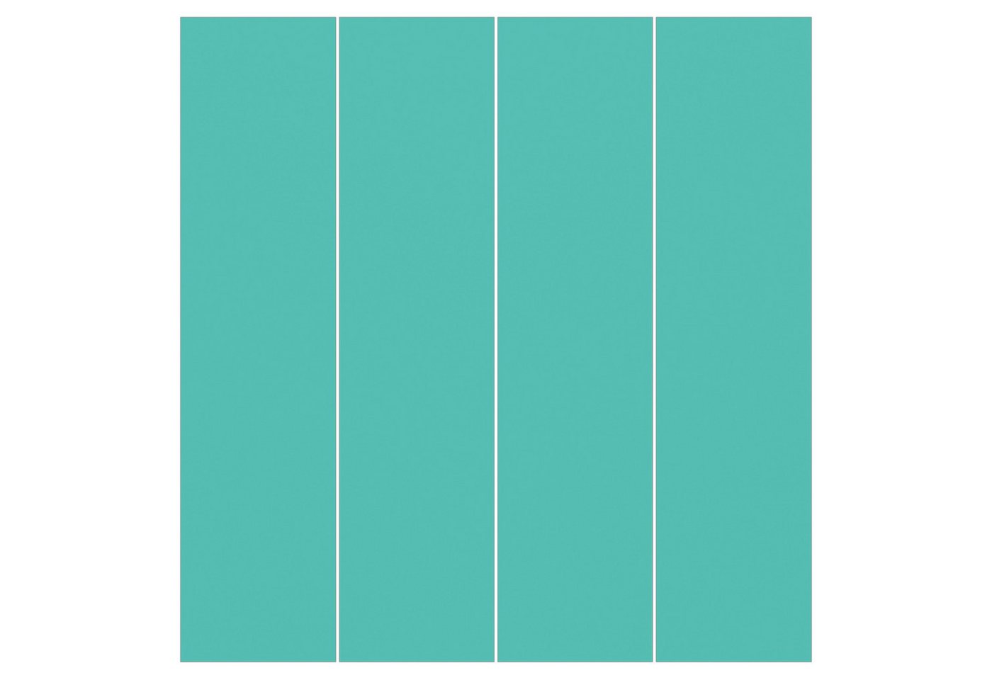 Bilderdepot24 Schiebegardine modern Flächenvorhang blickdicht Türkis, (4 St), halbtransparent, Wohnzimmer große Flächengardine lichtdurchlässig als Klemm-System von Bilderdepot24