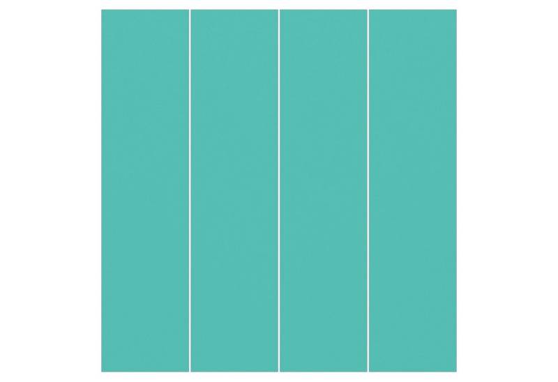 Bilderdepot24 Schiebegardine modern Flächenvorhang blickdicht Türkis, (4 St), halbtransparent, Wohnzimmer große Flächengardine lichtdurchlässig als Klemm-System von Bilderdepot24