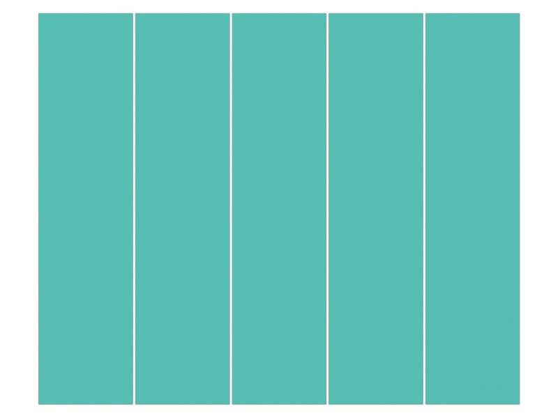 Bilderdepot24 Schiebegardine modern Flächenvorhang blickdicht Türkis, (5 St), halbtransparent, Wohnzimmer große Flächengardine lichtdurchlässig als Klemm-System von Bilderdepot24