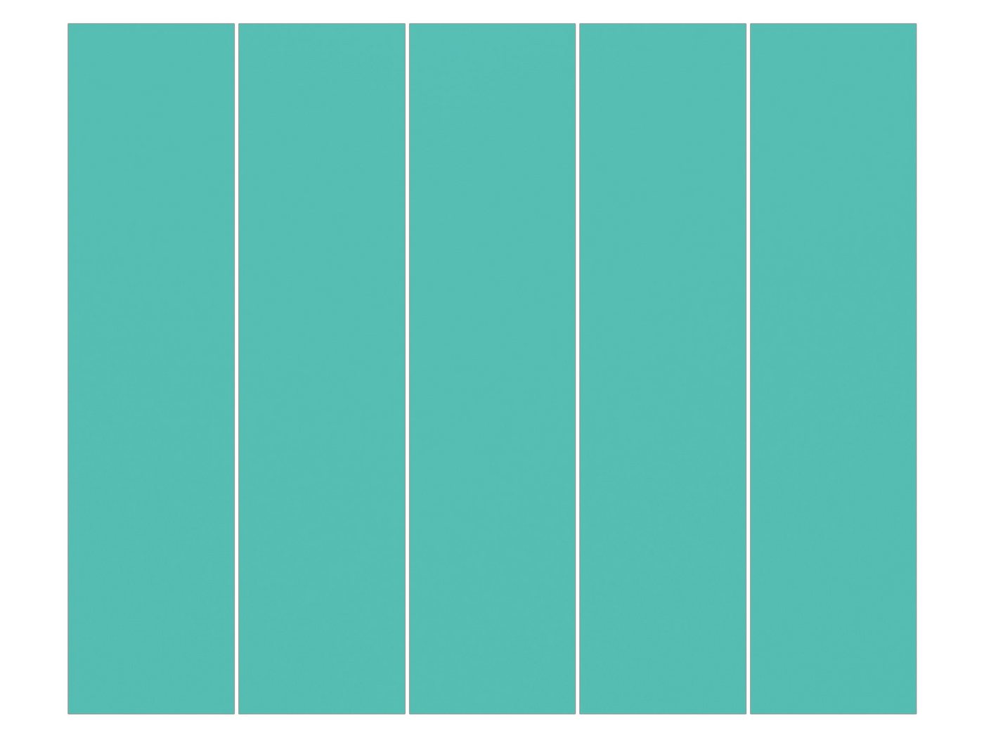 Bilderdepot24 Schiebegardine modern Flächenvorhang blickdicht Türkis, (5 St), halbtransparent, Wohnzimmer große Flächengardine lichtdurchlässig für Klemm-System von Bilderdepot24