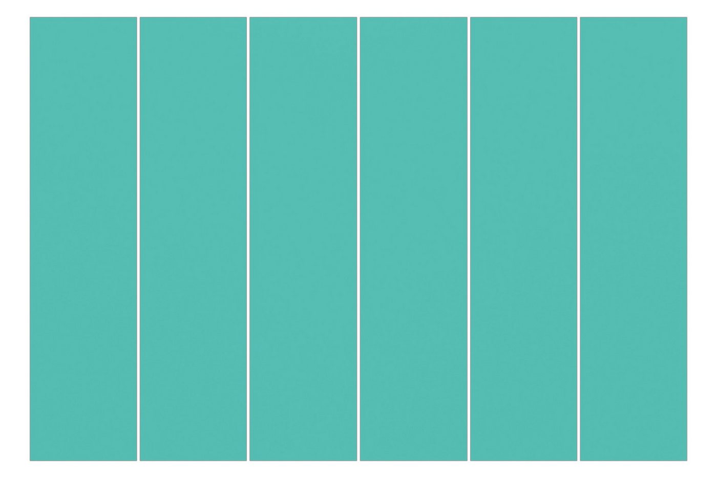 Bilderdepot24 Schiebegardine modern Flächenvorhang blickdicht Türkis, (6 St), halbtransparent, Wohnzimmer große Flächengardine lichtdurchlässig für Klemm-System von Bilderdepot24