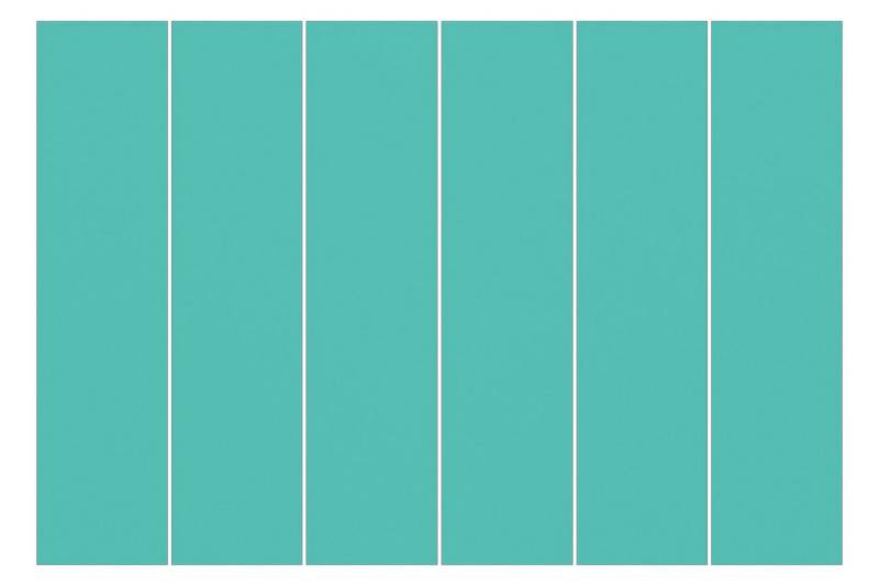 Bilderdepot24 Schiebegardine modern Flächenvorhang blickdicht Türkis, (6 St), halbtransparent, Wohnzimmer große Flächengardine lichtdurchlässig für Klemm-System von Bilderdepot24