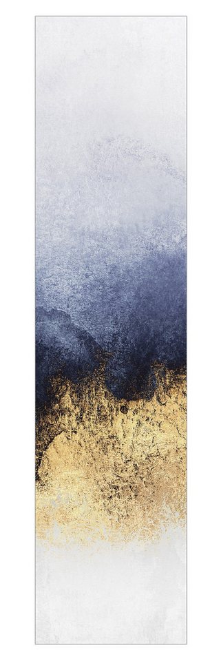 Bilderdepot24 Schiebegardine modern Flächenvorhang blickdicht Wolkenhimmel mit Gold, (1 St), halbtransparent, Wohnzimmer große Flächengardine lichtdurchlässig als Klemm-System von Bilderdepot24