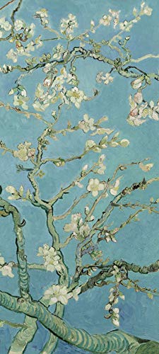 Bilderdepot24 Türtapete - Vincent van Gogh - Mandelblüte 90 x 200 cm - einteilig Türaufkleber Türfolie Türposter - Maler Alte Meister Blüte Landschaftsmalerei Natur von Bilderdepot24