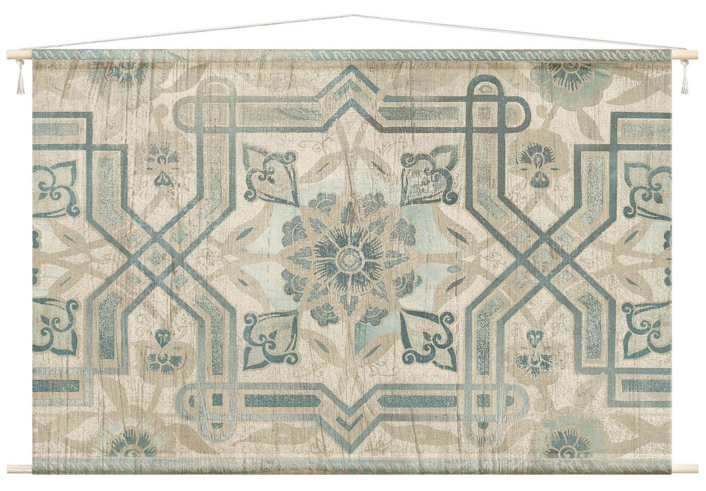 Bilderdepot24 Wandteppich modern Muster Ornamente Orientalisch Vintage weiss, rechteckig, Höhe: 2.6 mm, großes Wandbild aus Natur-Baumwolle Wandbehang Stoffbild Tuch Wollseil Bilderdepot24 Wandteppich modern Muster Ornamente Orientalisch Vintage weiss, rechteckig, Höhe: 2.6 mm, großes Wandbild aus Natur-Baumwolle Wandbehang Stoffbild Tuch Wollseil von Bilderdepot24