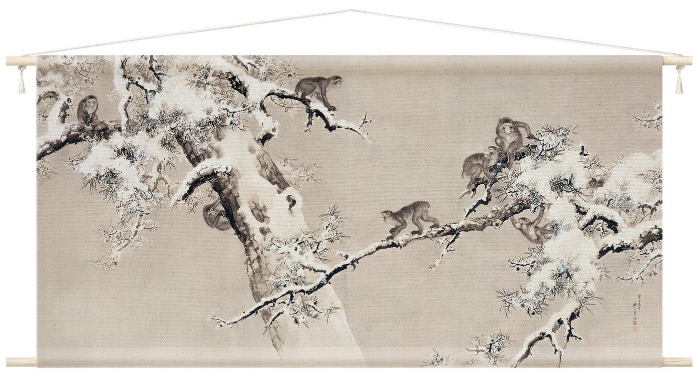 Bilderdepot24 Wandteppich modern Wald Aquarell Orientalisch Tiere Vintage grau, rechteckig, Höhe: 2.6 mm, großes Wandbild aus Natur-Baumwolle Wandbehang Stoffbild Tuch Wollseil Bilderdepot24 Wandteppich modern Wald Aquarell Orientalisch Tiere Vintage grau, rechteckig, Höhe: 2.6 mm, großes Wandbild aus Natur-Baumwolle Wandbehang Stoffbild Tuch Wollseil von Bilderdepot24