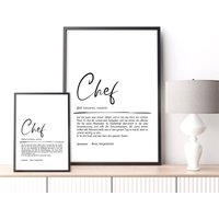 Poster | Definition Chef Personalisiert Print Poster | Definition Chef Personalisiert Print von Bilderkram