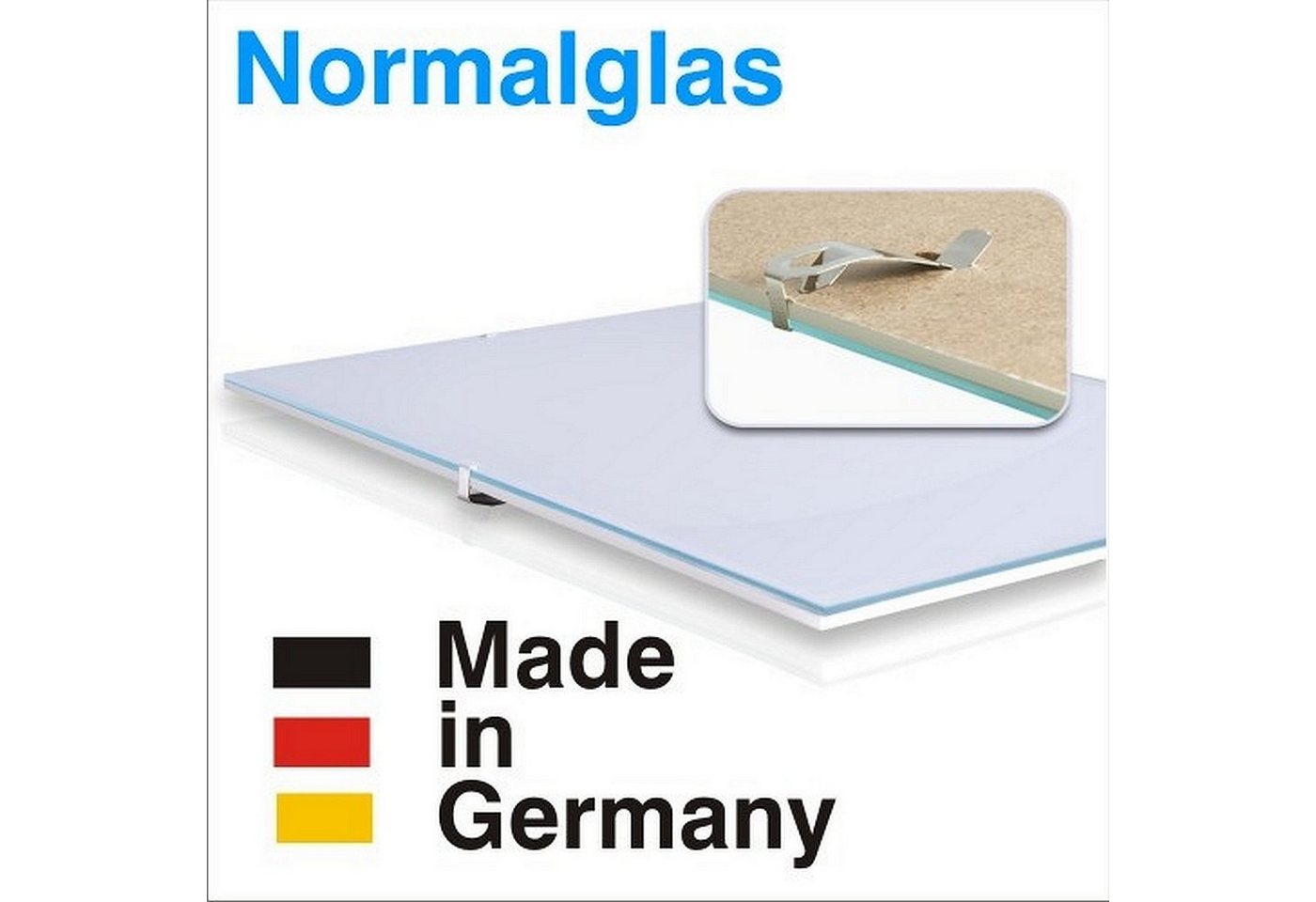 Bilderrahmen Neumann Einzelrahmen N-Clip Bilderhalter rahmenlos mit Normalglas Bilderrahmen Neumann Einzelrahmen N-Clip Bilderhalter rahmenlos mit Normalglas von Bilderrahmen Neumann