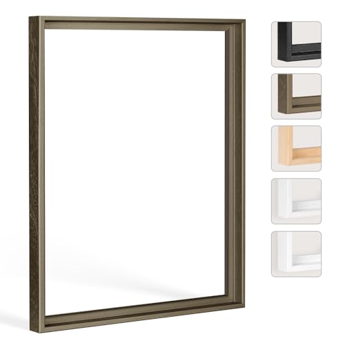 Bildershop-24 Schattenfugenrahmen Hamburg 40x120cm Braun Metallic von Bildershop-24